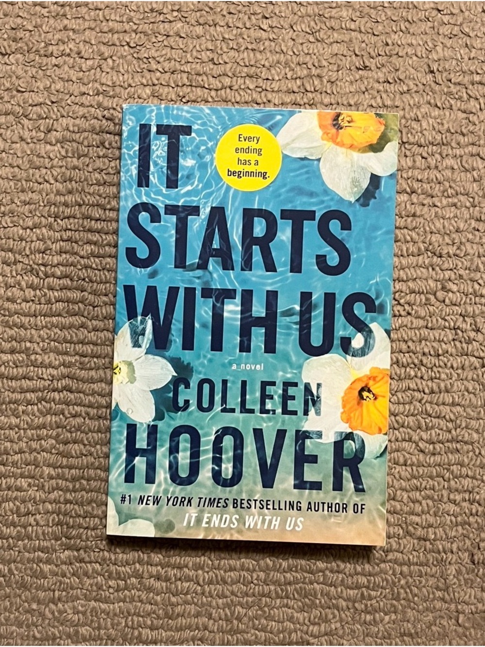 It Starts With Us by Colleen Hoover - Blue Floral Paperback